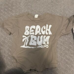 Beach Bum Kids Bodysuit - Tan
